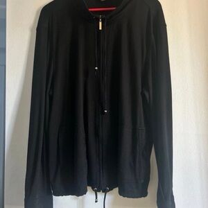 St. John Black Zip-Up Hoodie XL